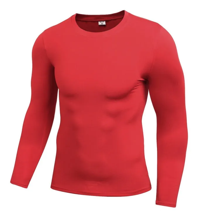 Men's Long Sleeve Compression-Rash Guard Workout Shirts