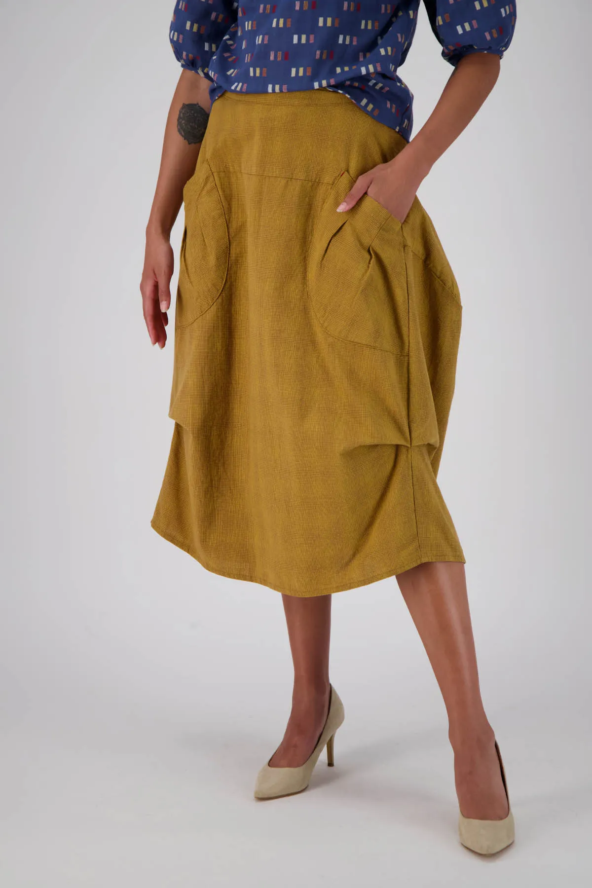 Milwaukee Textured Skirt Mustard