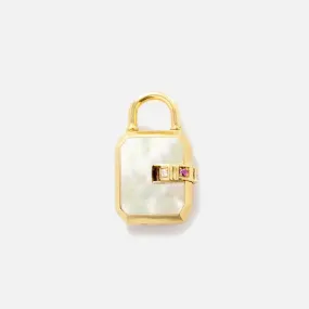 Mini Padlock, Mother of Pearl