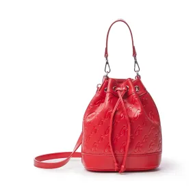 MONOGRAM MEDIUM BUCKET BAG MATTE RED