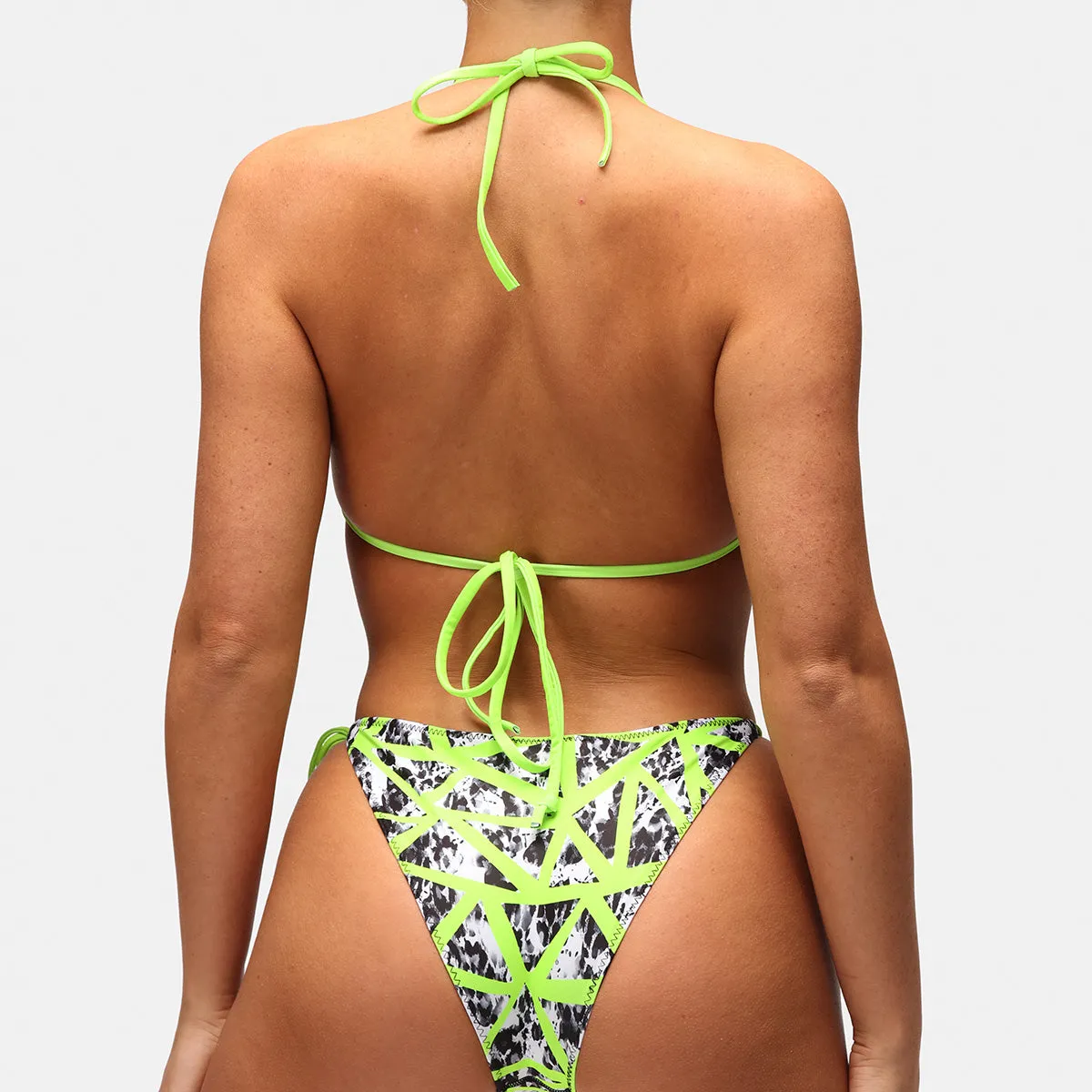 Neon Web Tie Side Tikini Bottoms