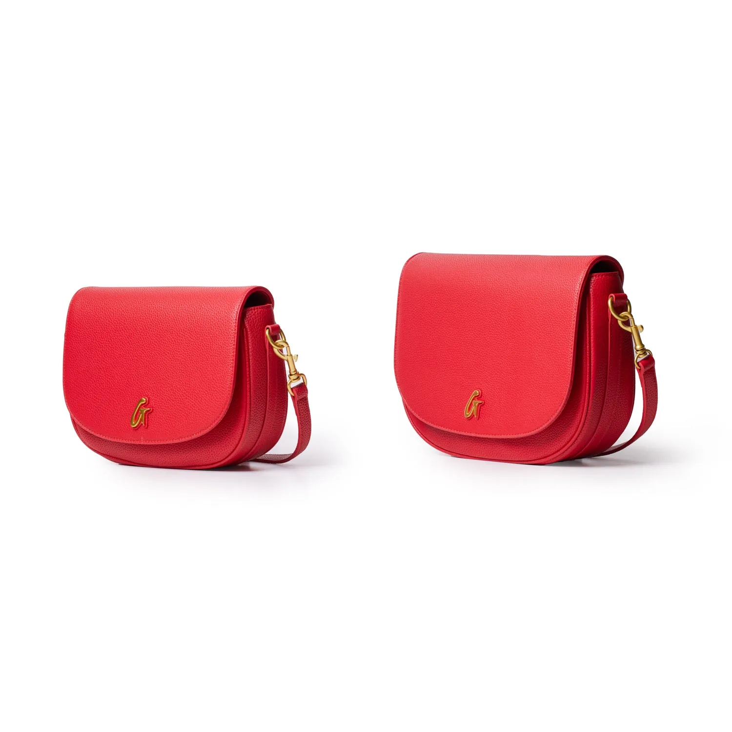 PEBBLE SHOULDER BAG RED MEDIUM