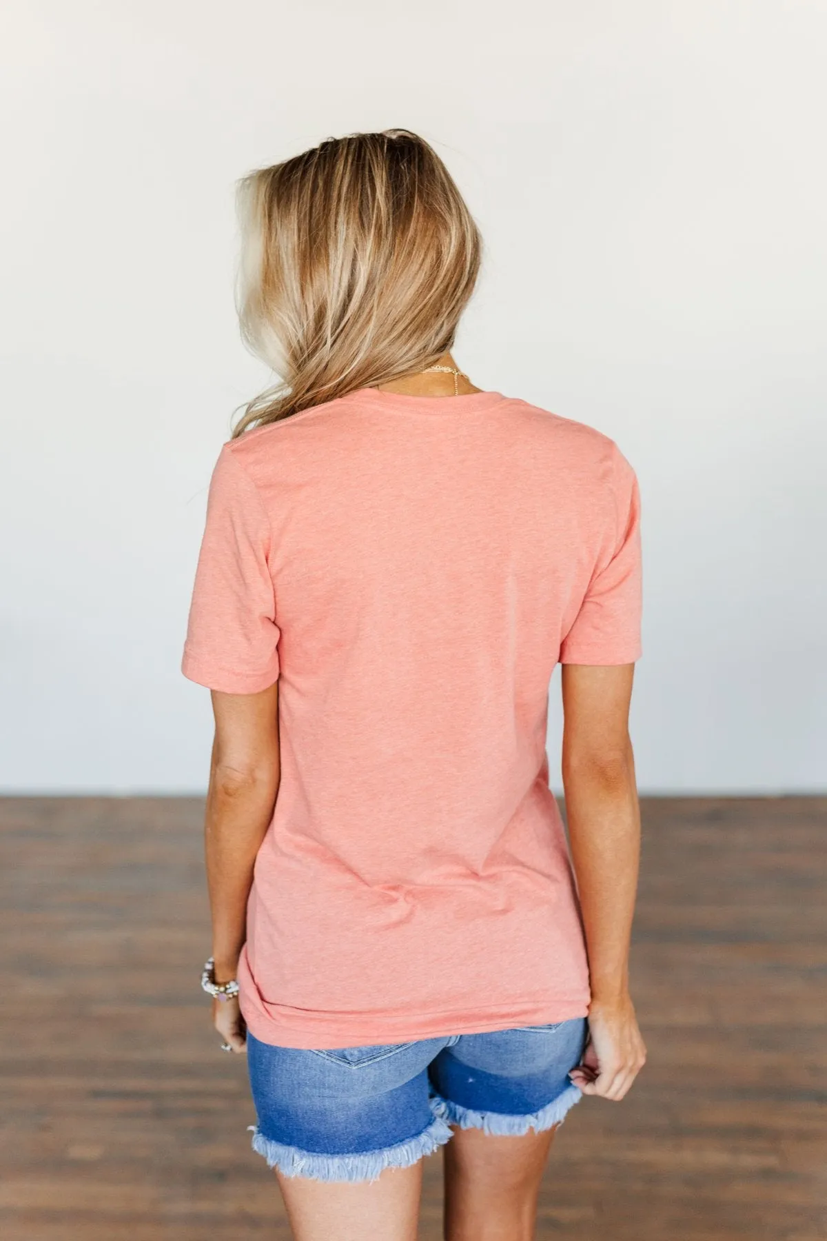 "Just A Small Town Girl" Graphic Tee- Dusty Peach