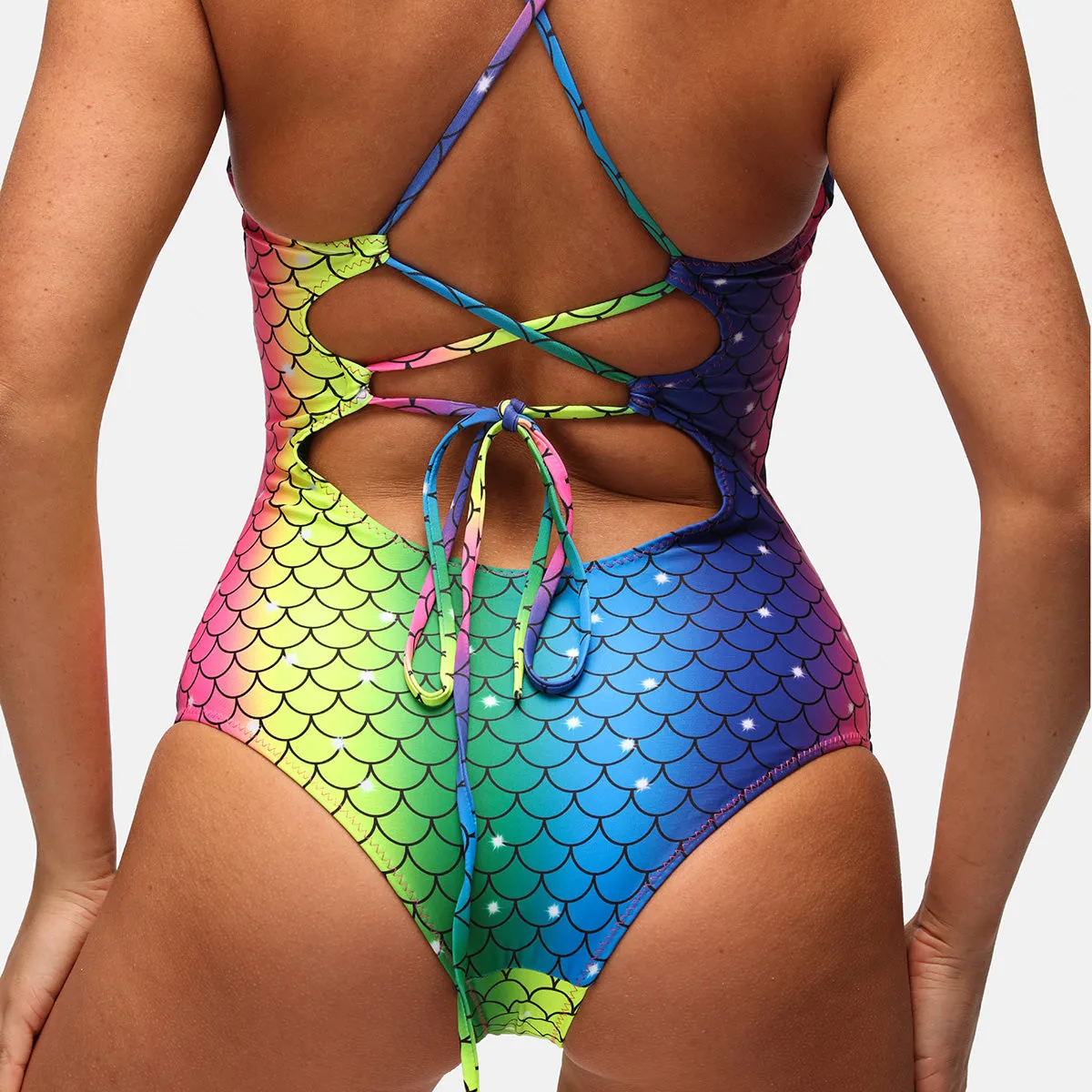 Rainbow Reef Crossover Swimsuit