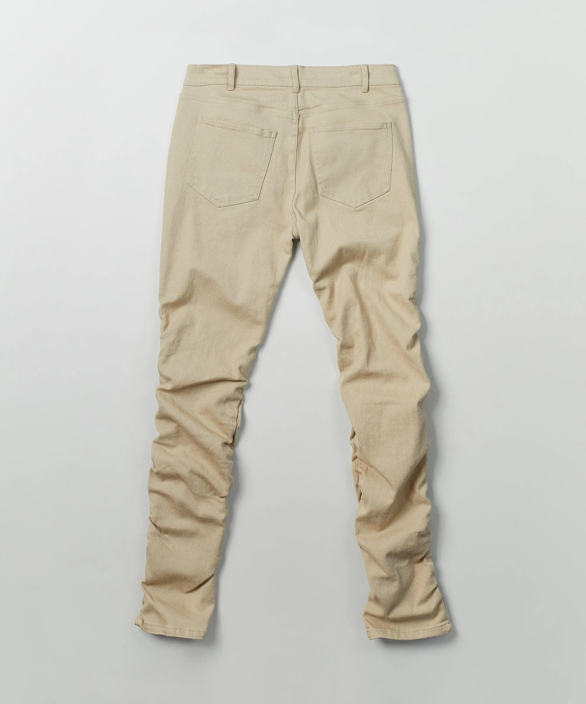 Reynolds Ruched Denim Pants - Khaki