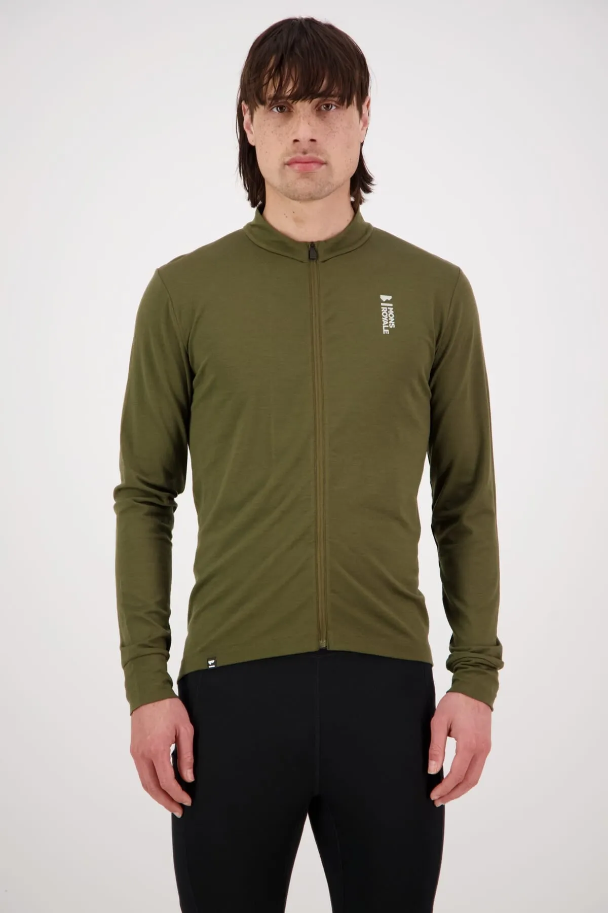 Roam Cargo Merino Shift Full Zip LS - Dark Olive