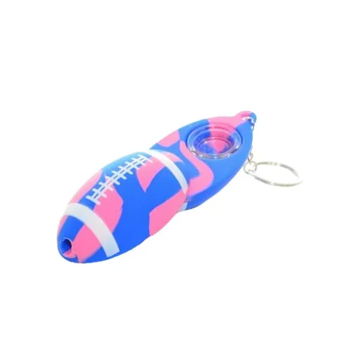 Silicone Football Keychain Pipe