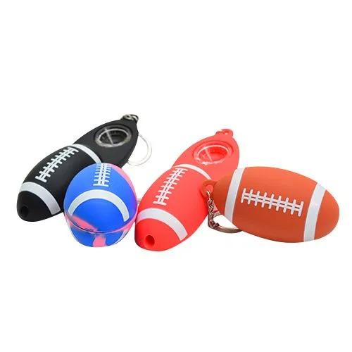 Silicone Football Keychain Pipe