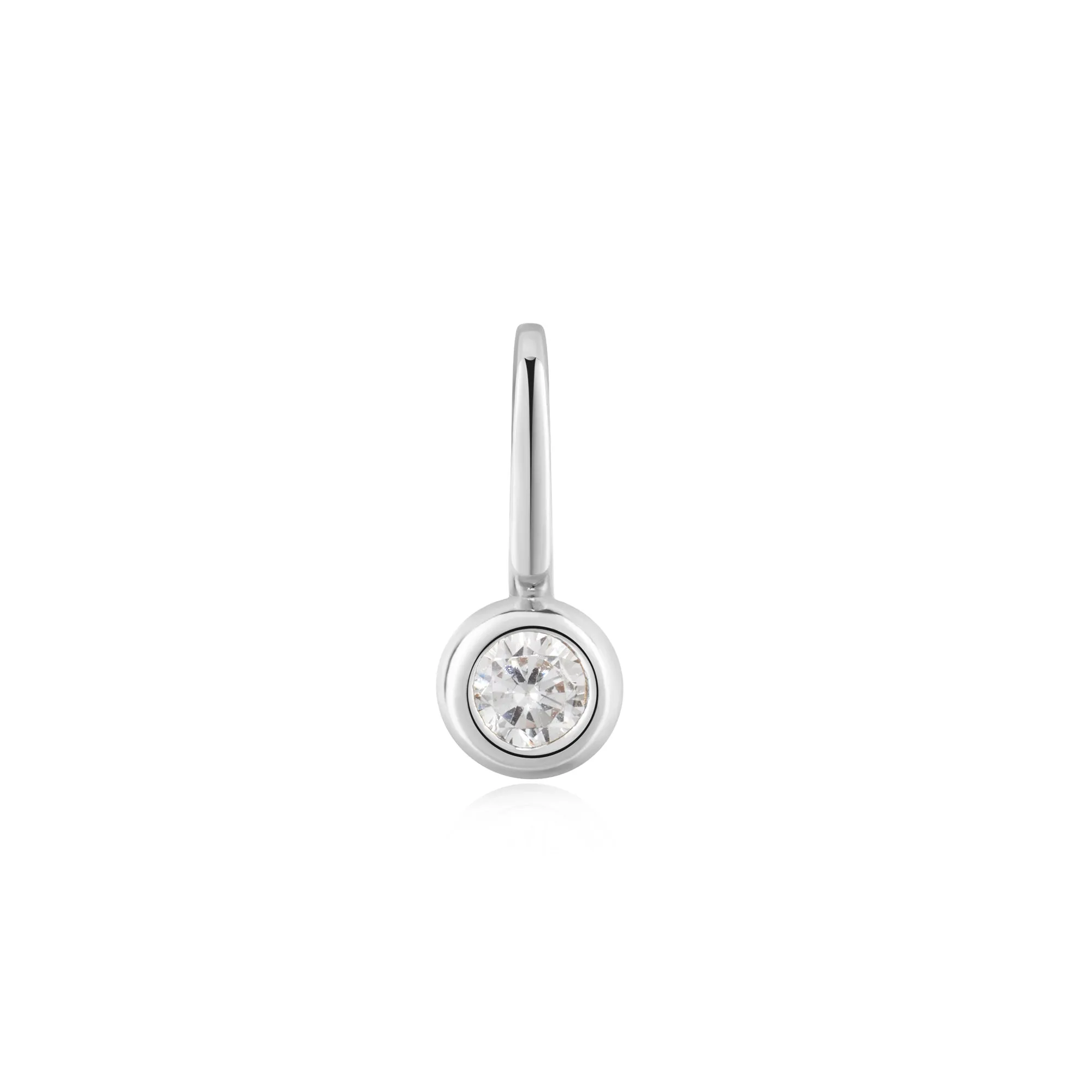 Silver Bezel Set Charm