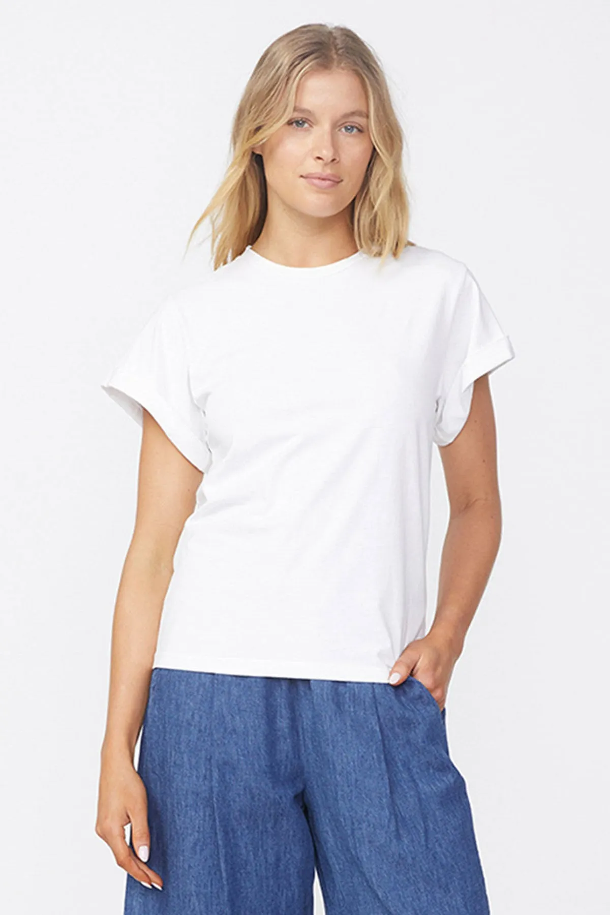 Stateside Cloud Jersey Oversized T-Shirt in Paper