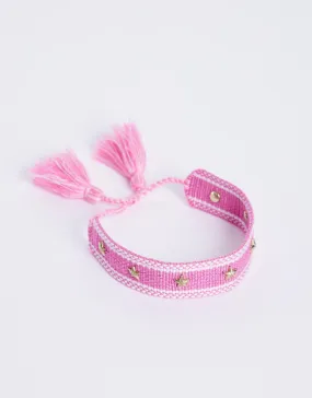 Stella Woven Bracelet - Pink