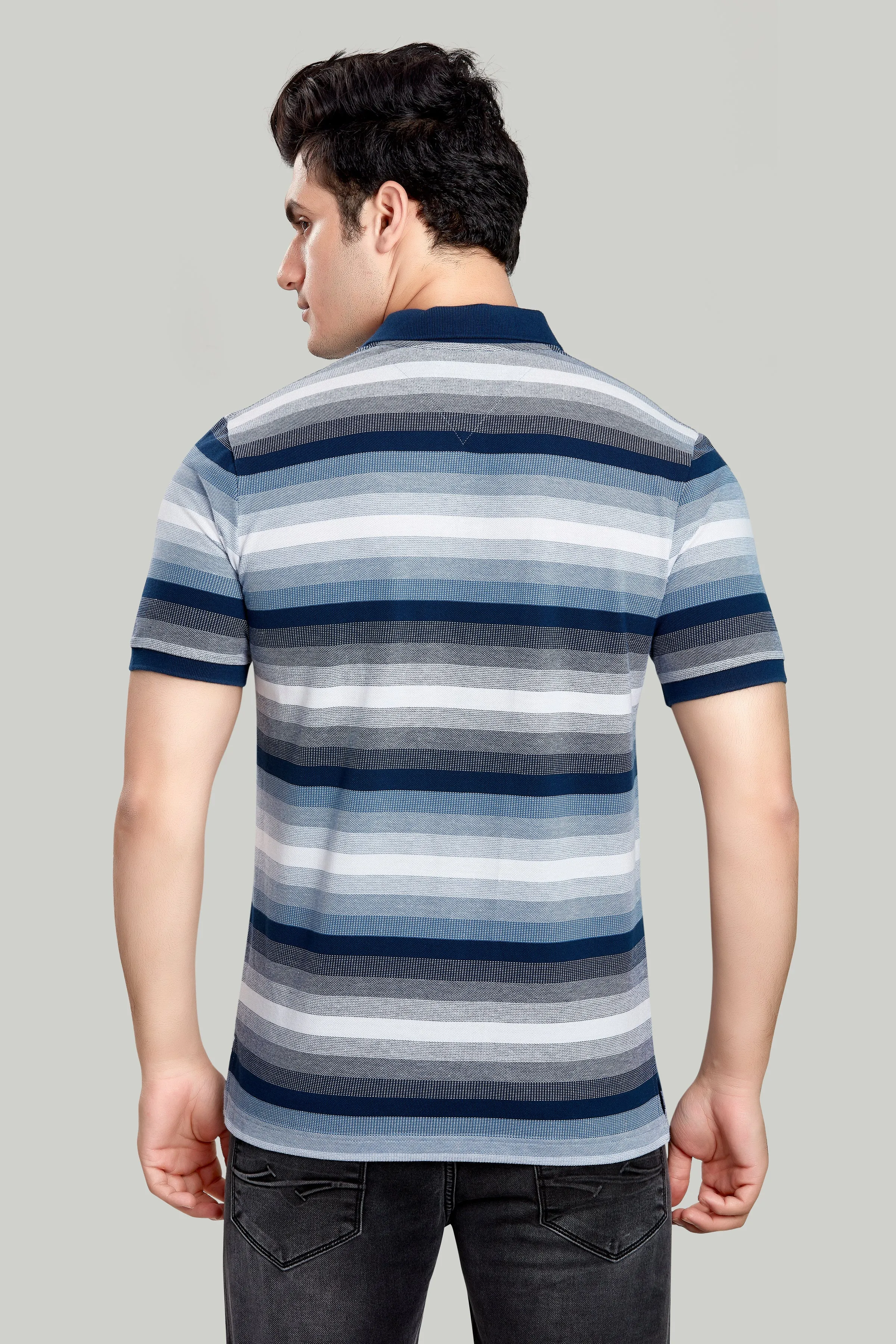 Stripe Pique Polo