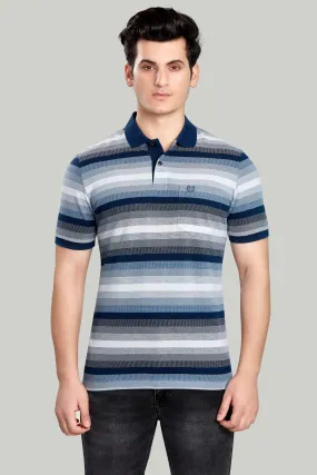 Stripe Pique Polo