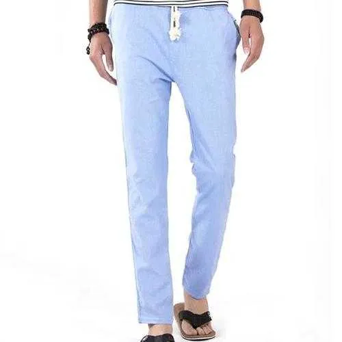 Summer Breathable Linen Cotton Pants