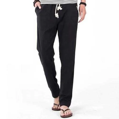 Summer Breathable Linen Cotton Pants