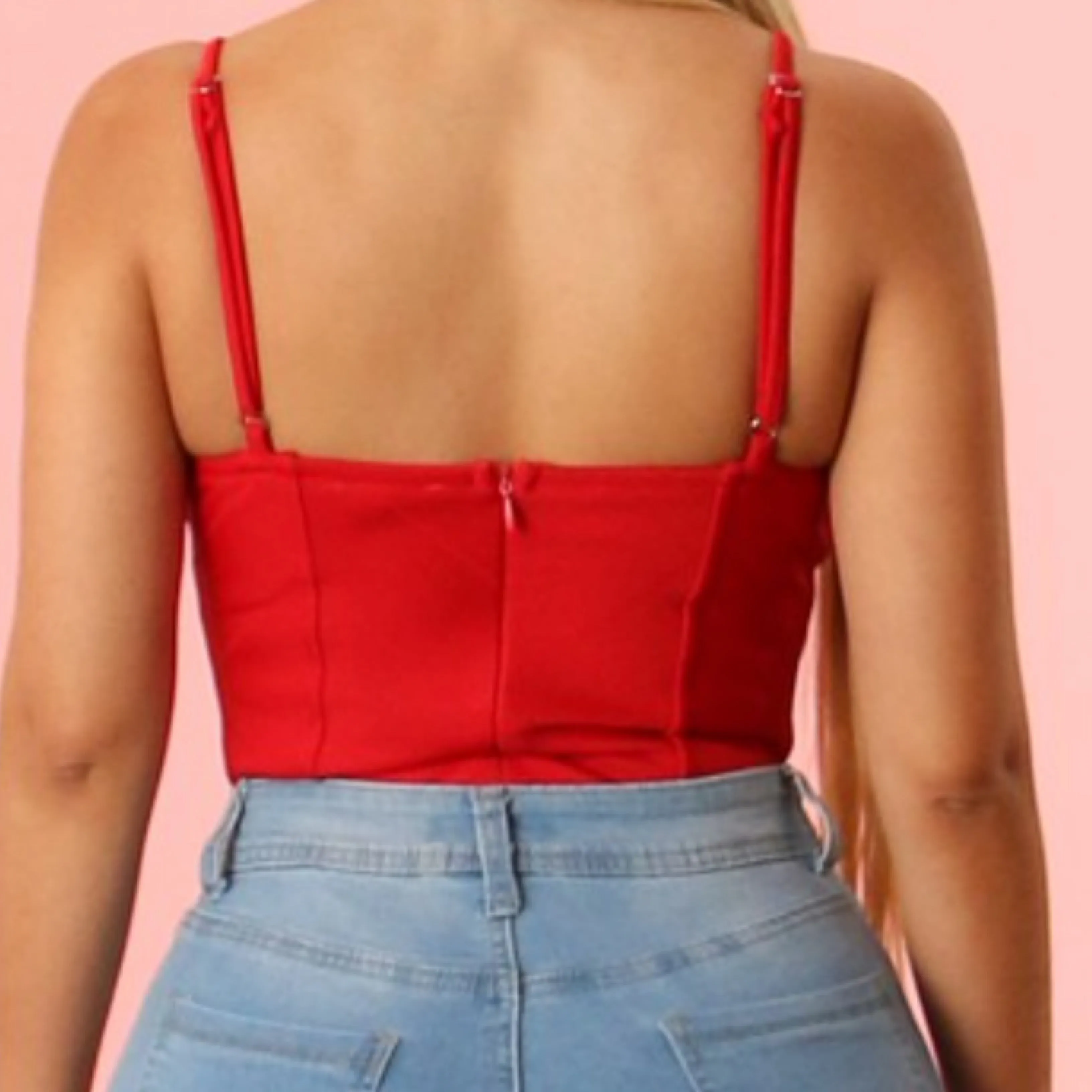 Super Bandage Detail Bodysuit (Red)