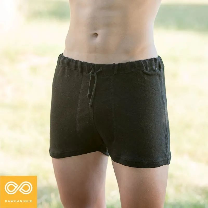 TELLURIDE 100% Organic Hemp Knit Boxer Briefs (OC Thread, 100% Biodegradable Organic Elastic Waist Options)