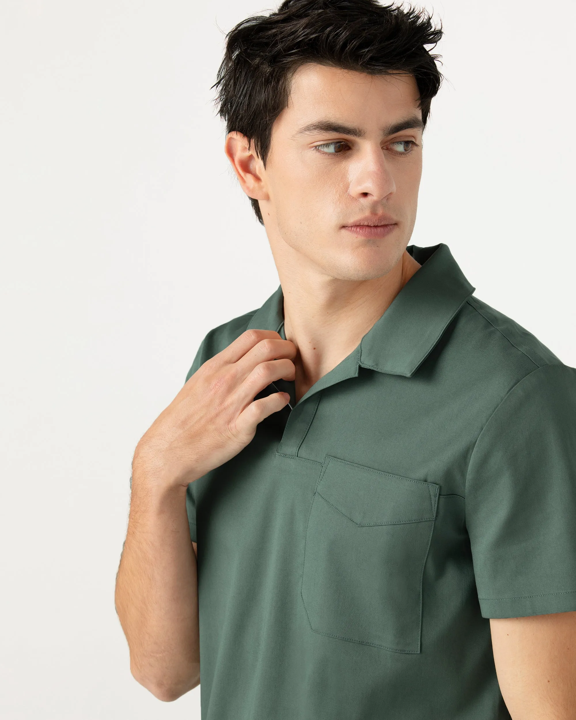 TENCEL™ Fraser‎ ‎ Collar Scrub Top