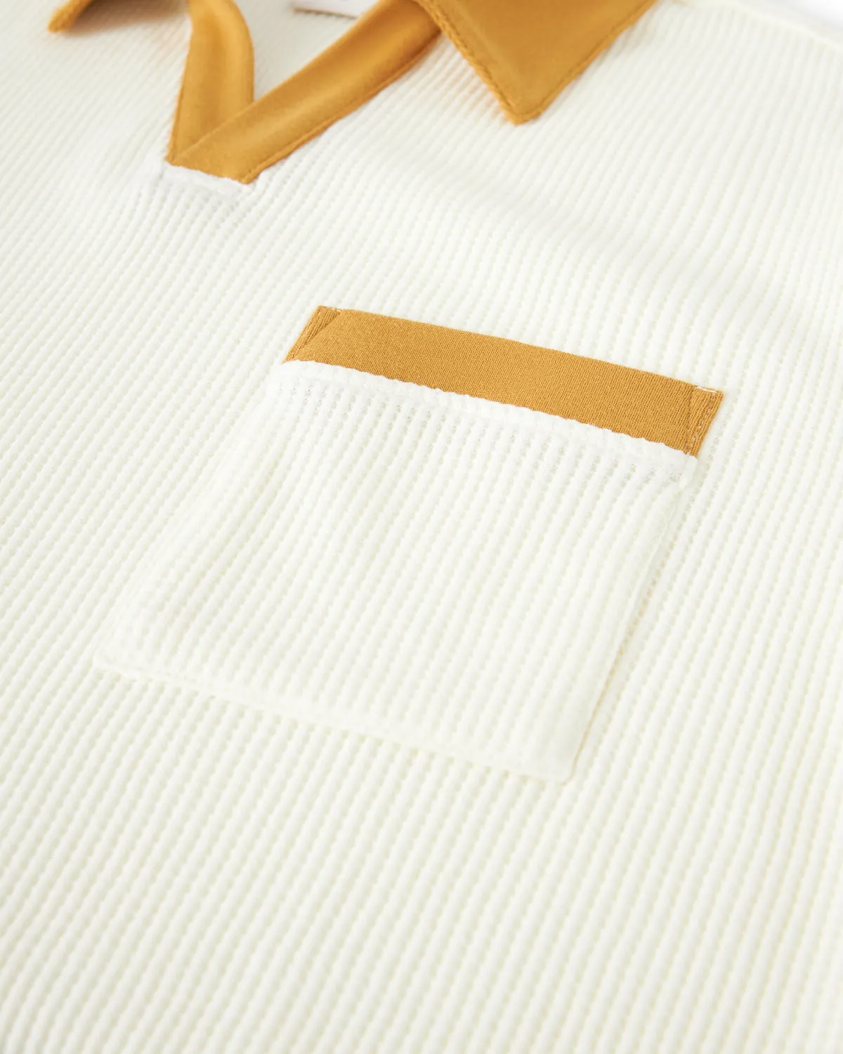 The Cannes Waffle Knit Shirt - Vintage Ivory