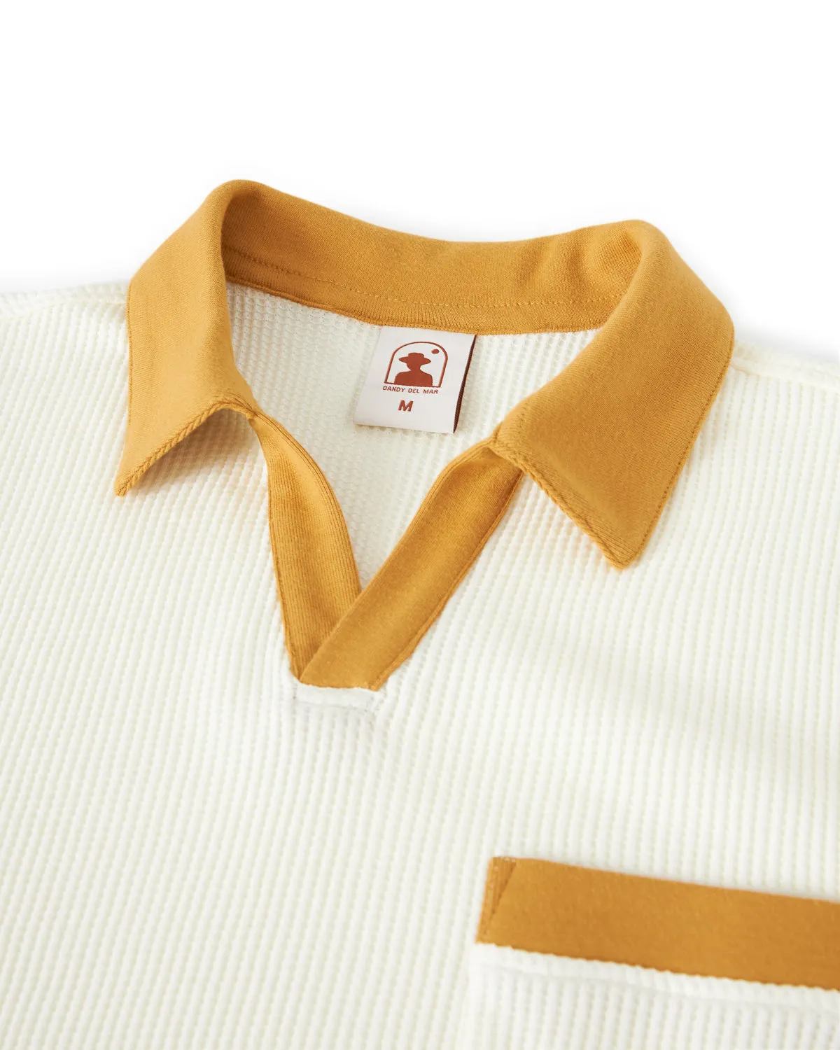 The Cannes Waffle Knit Shirt - Vintage Ivory