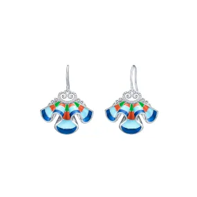 The Elegance of the Yi Earrings - Blue