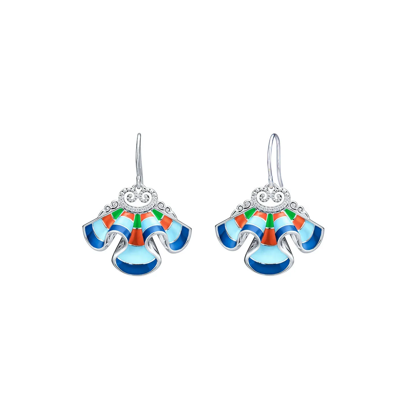 The Elegance of the Yi Earrings - Blue