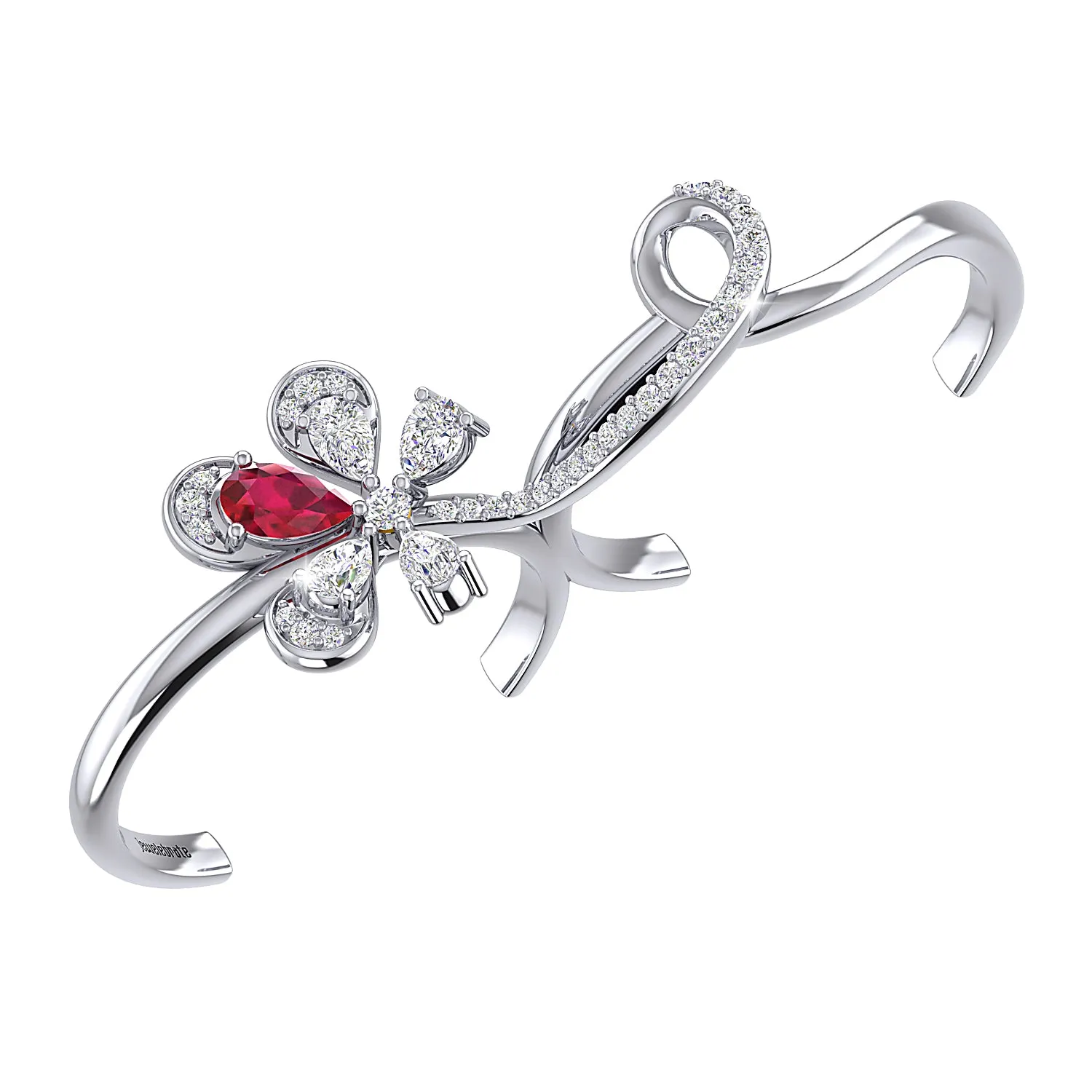 THE RED FLAME TWO FINGER RING