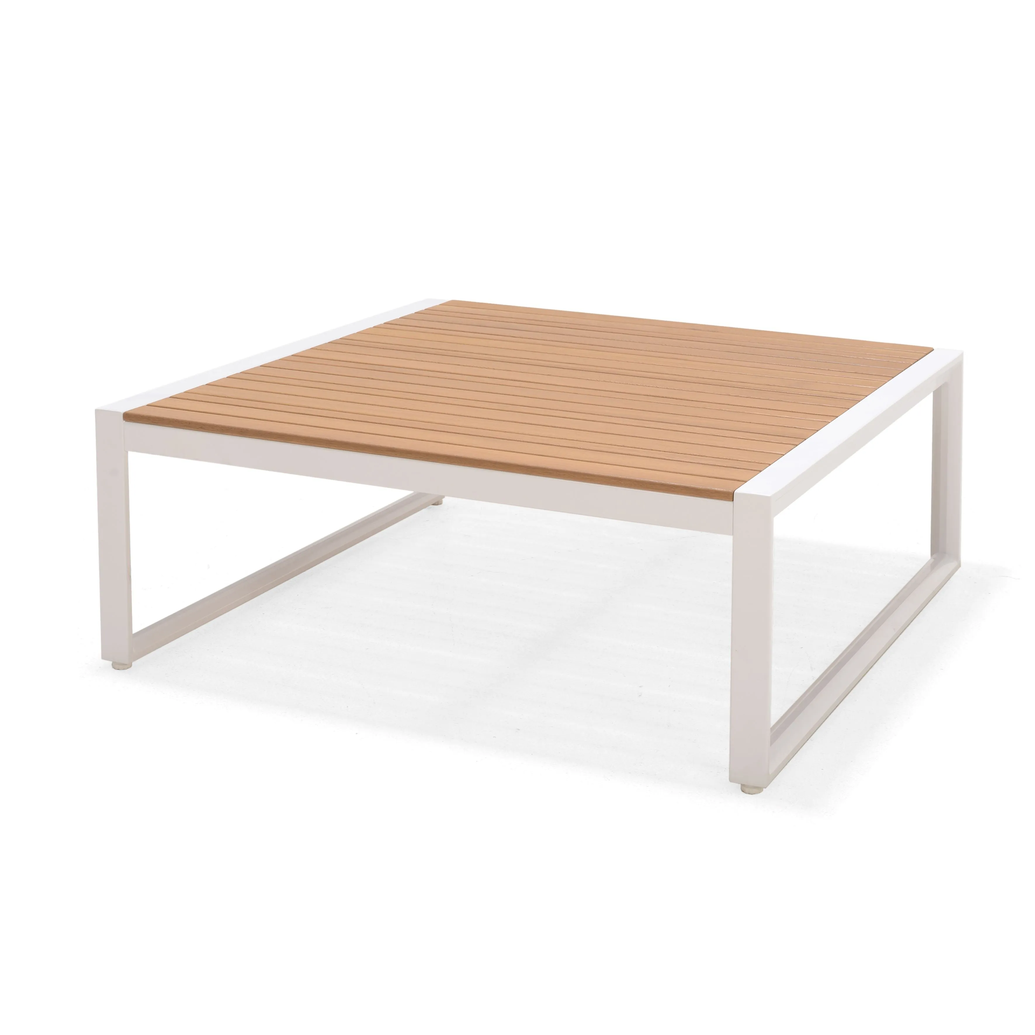 Tisbury White 34" Square Outdoor Coffee Table