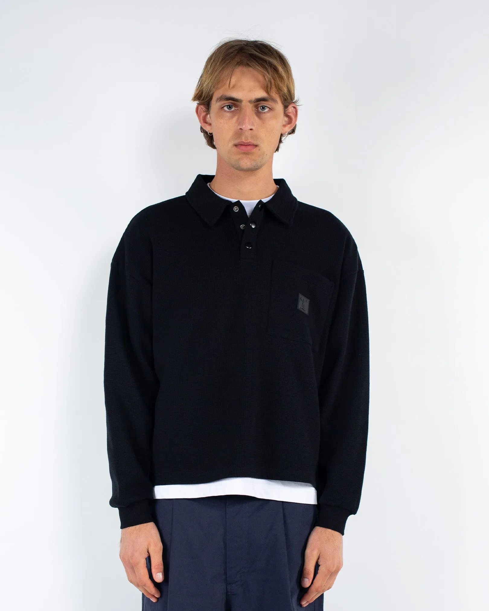 Waffle Longsleeve Polo