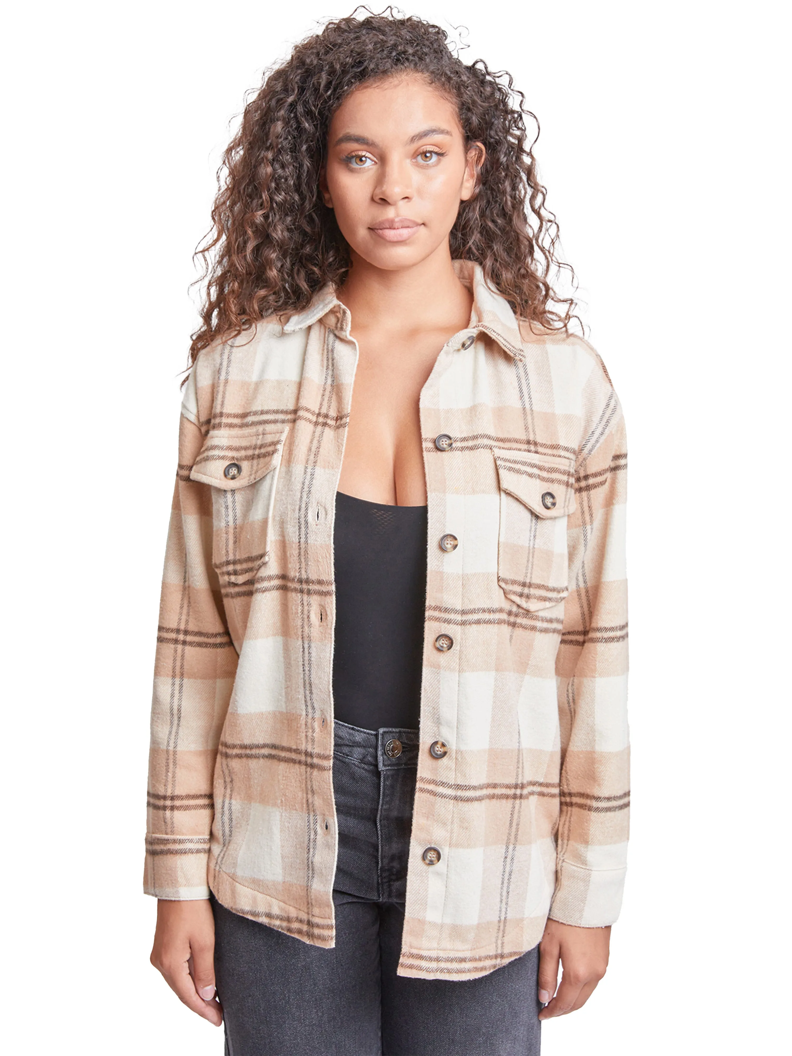 Women's Oversized Plaid Flannel Shacket