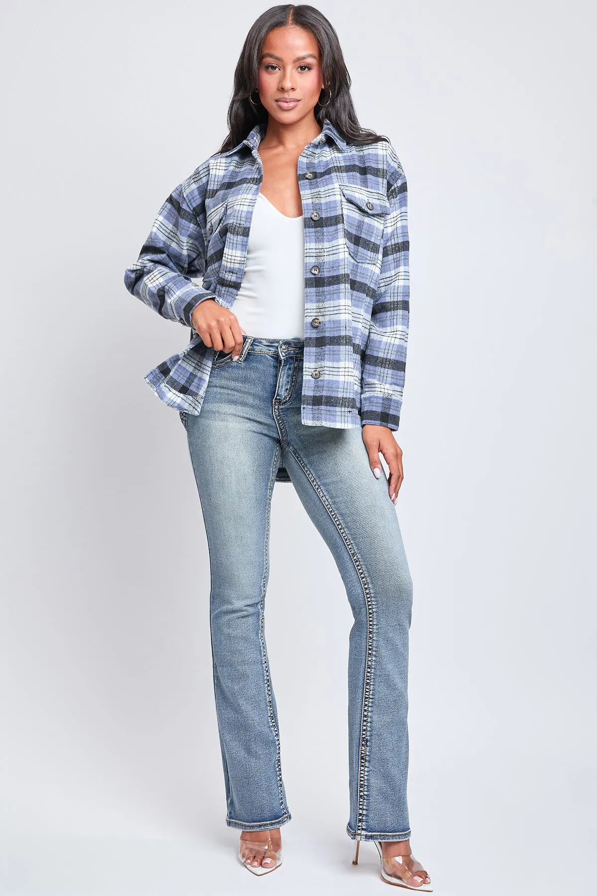 Women's Oversized Plaid Flannel Shacket